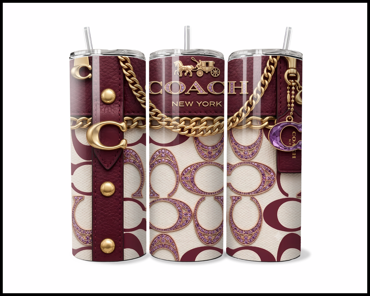 Designer Handbag Inspired Tumbler (353)