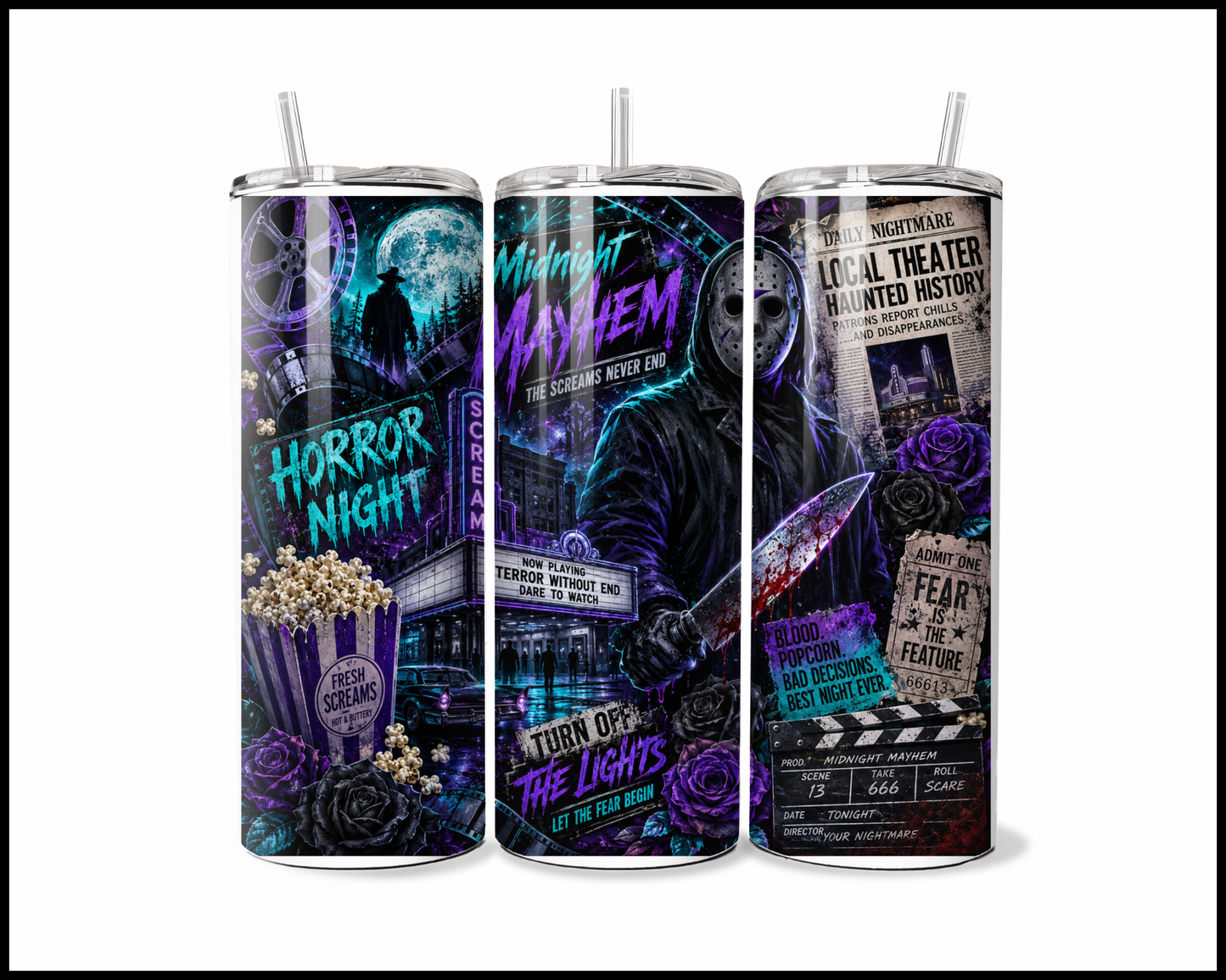 Blood, Popcorn, & Bad Decisions Tumbler (4444)