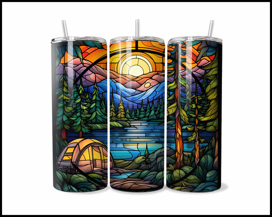 Happy Pines and Glowing Tents Tumbler (627)