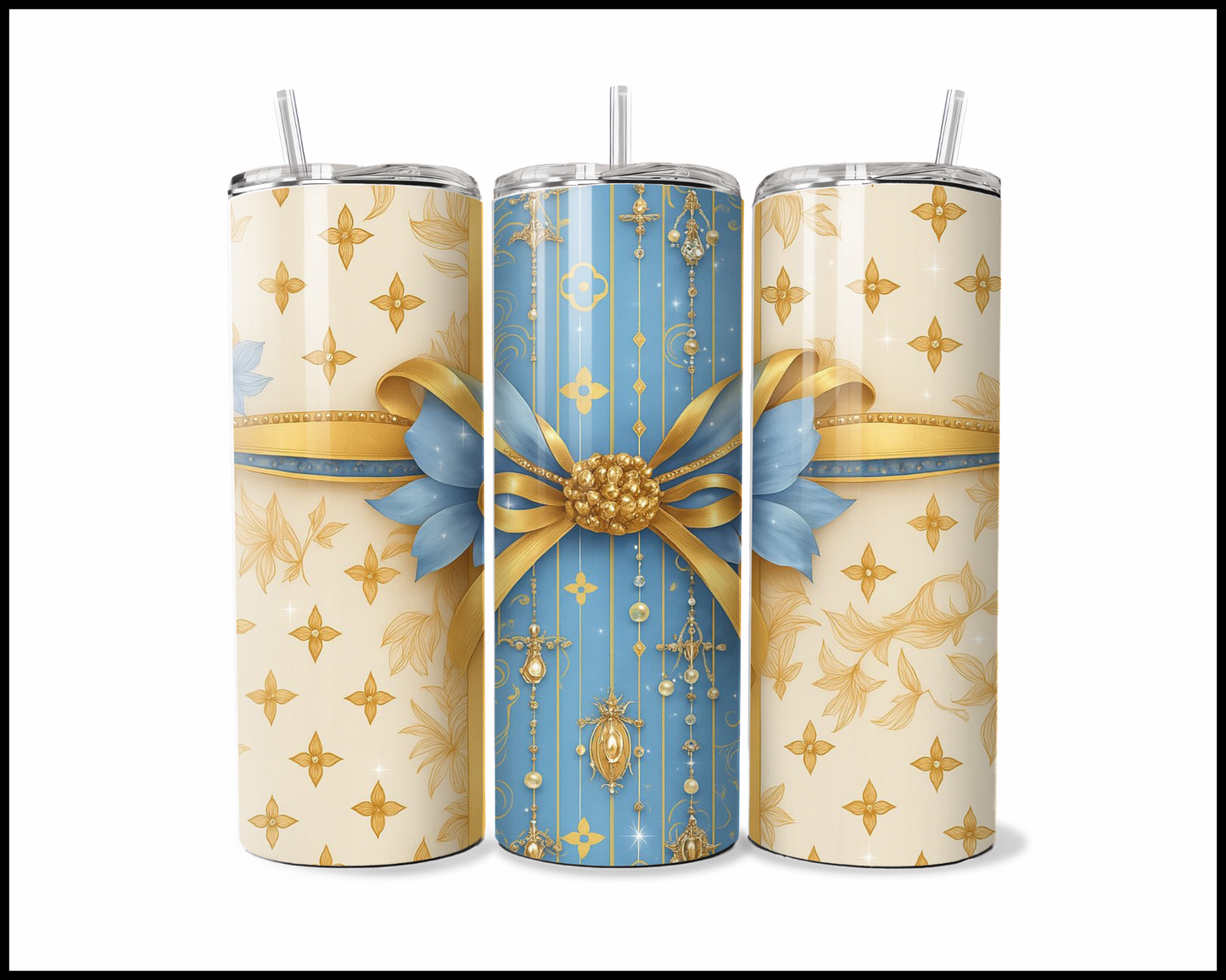 Charmed Bluebell & Golden Vines Tumbler (4848)