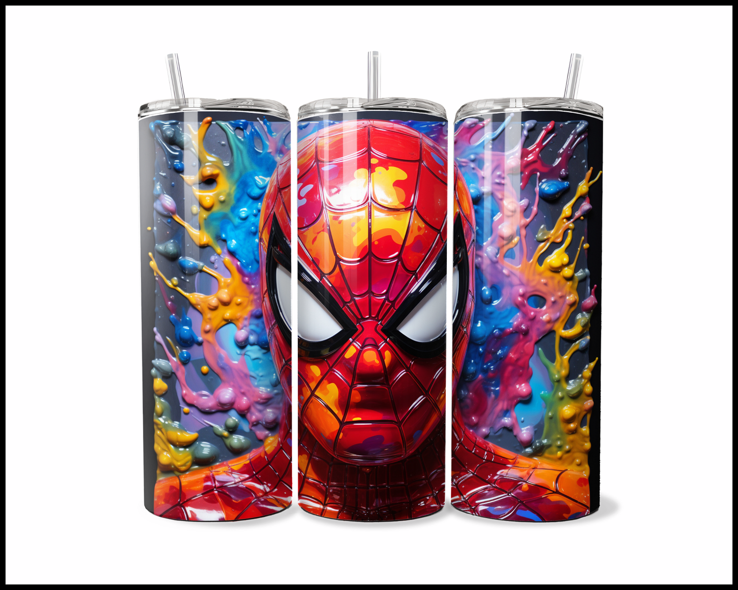 The Neon Web Weaver Drip Tumbler (1632)