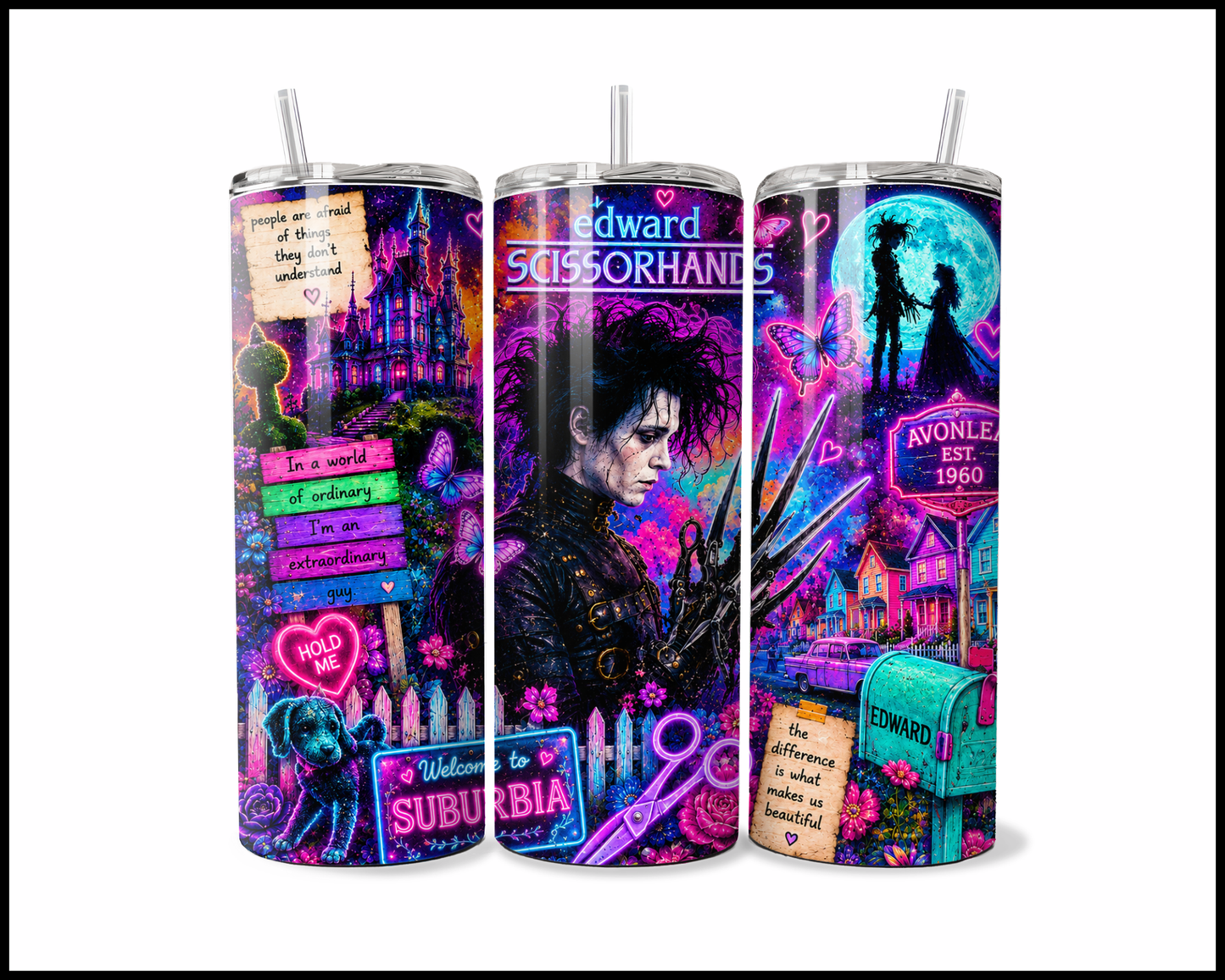 Edward Scissorhands (Neon) Tumbler (5226)