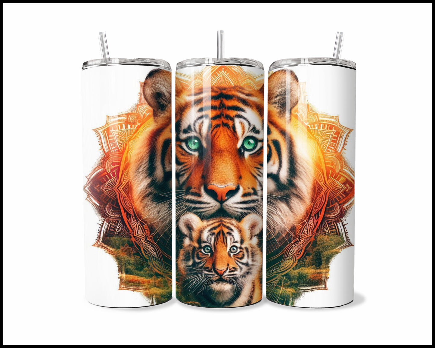 Mandala Tiger Tumbler (2762)