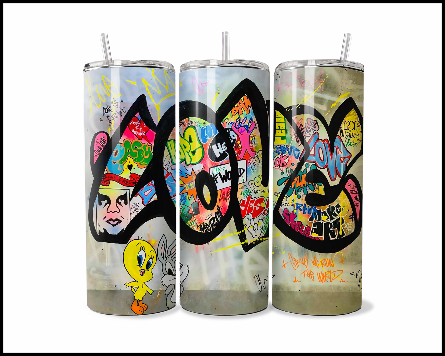 Bold Tags and Bright Toons Tumbler (2911)