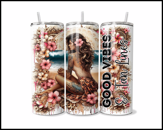 Good Vibes & Tan Lines Tumbler (4294)