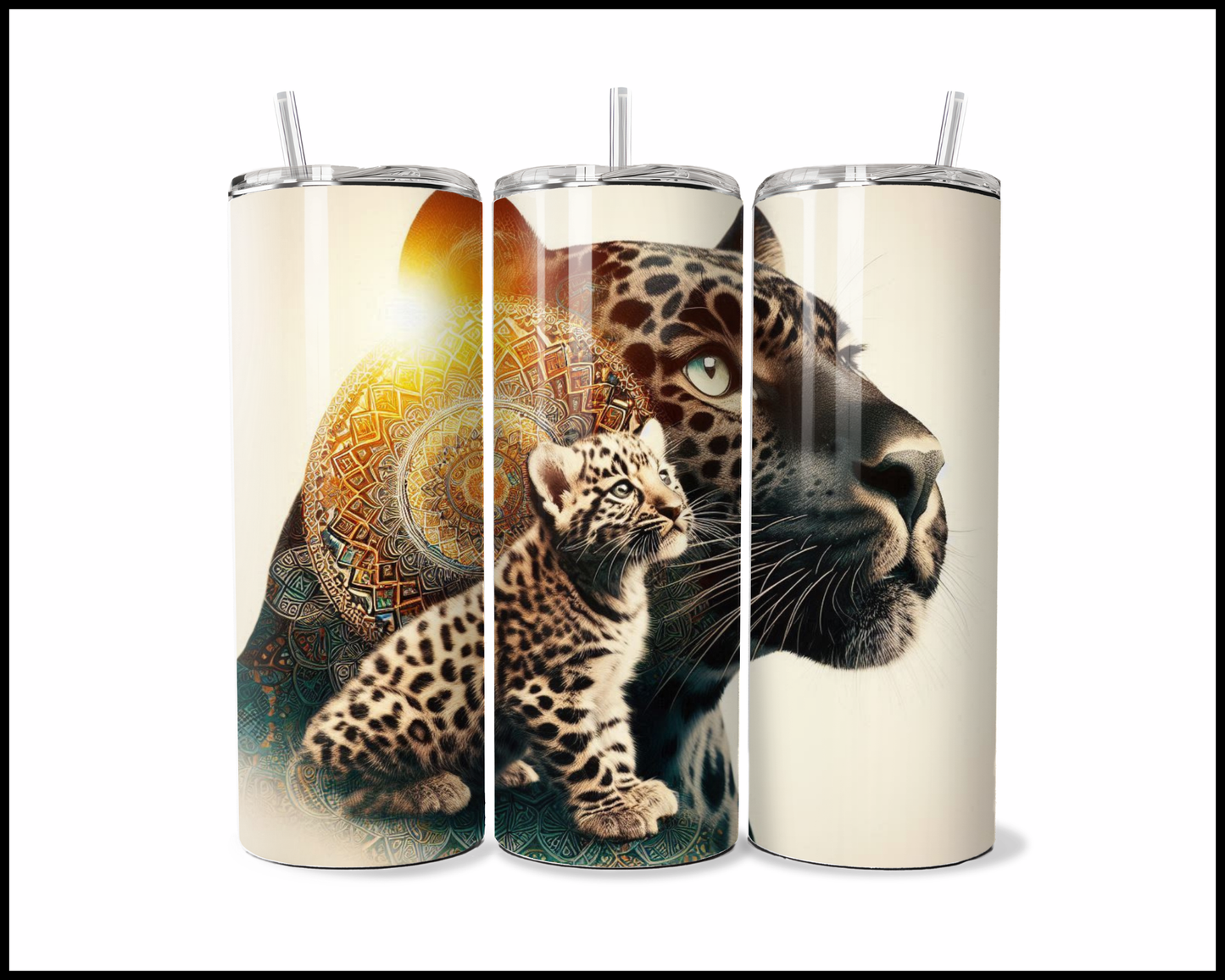 Mandala Leopard Tumbler (2773)