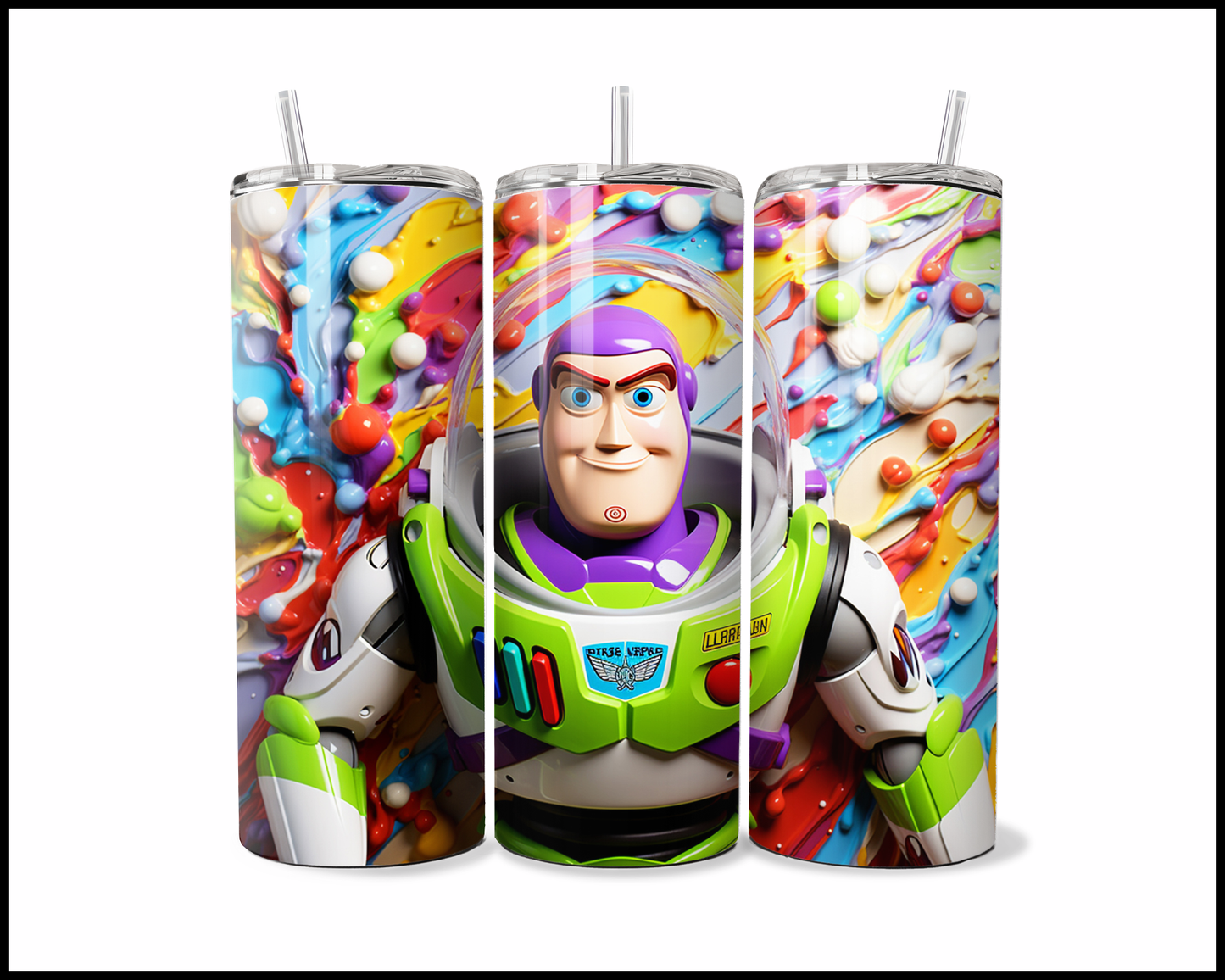 The Neon Cosmic Ranger Drip Tumbler (1633)