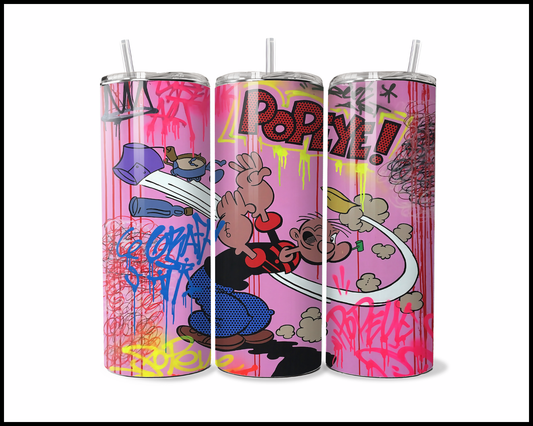 Spinach Powered Street Art Tumbler (2912)