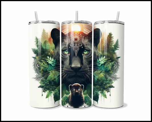 Mandala Black Panther Tumbler (2775)