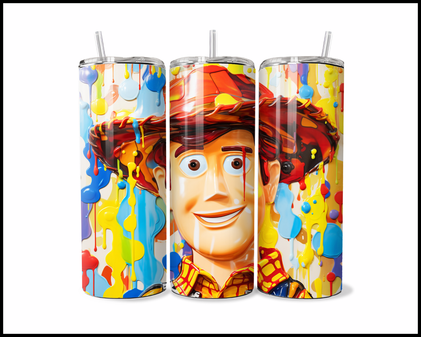 The Neon Pull-String Sheriff  Drip Tumbler (1636)