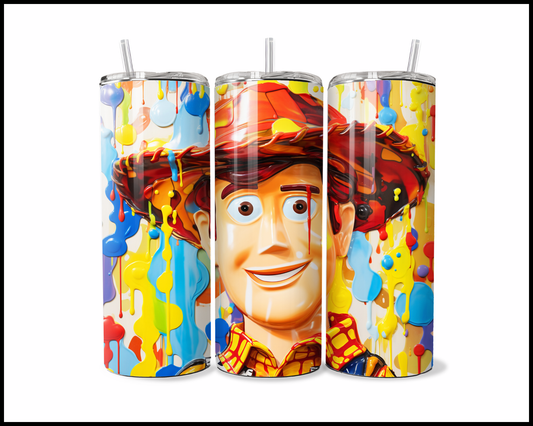 The Neon Pull-String Sheriff  Drip Tumbler (1636)