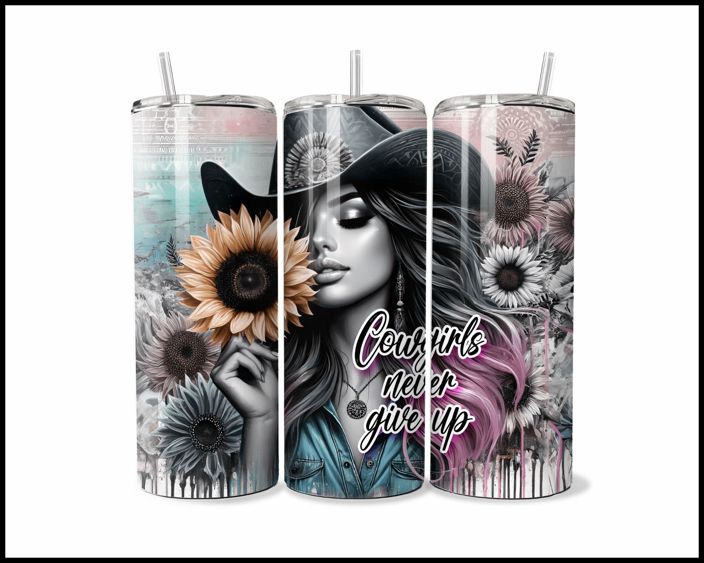 Cowgirls Never Give Up Tumbler (3814)