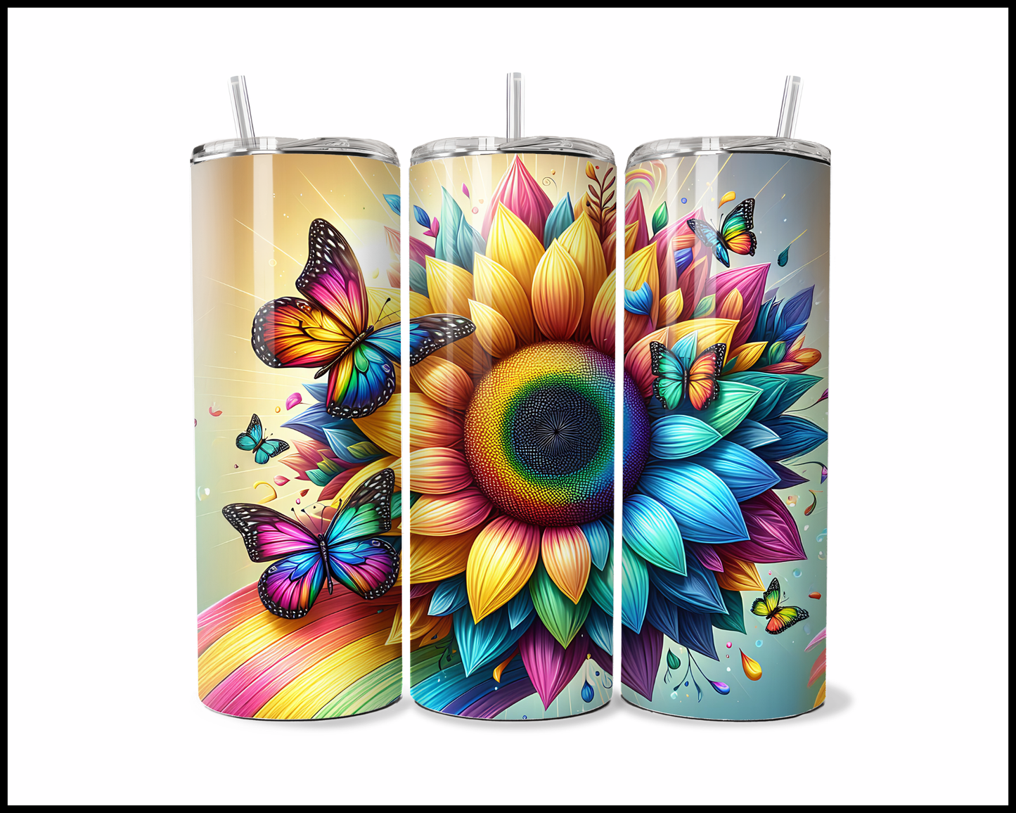 Rainbow Bloom & Butterfly Dreams Tumbler (3691)