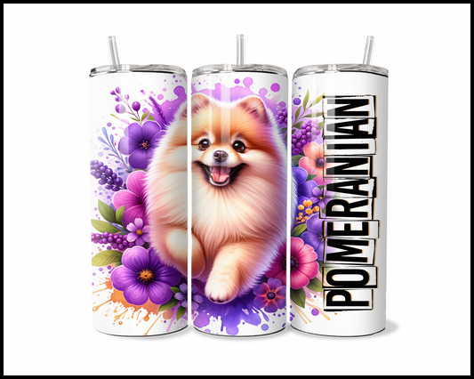 Blooming Pomeranian Tumbler (2691)