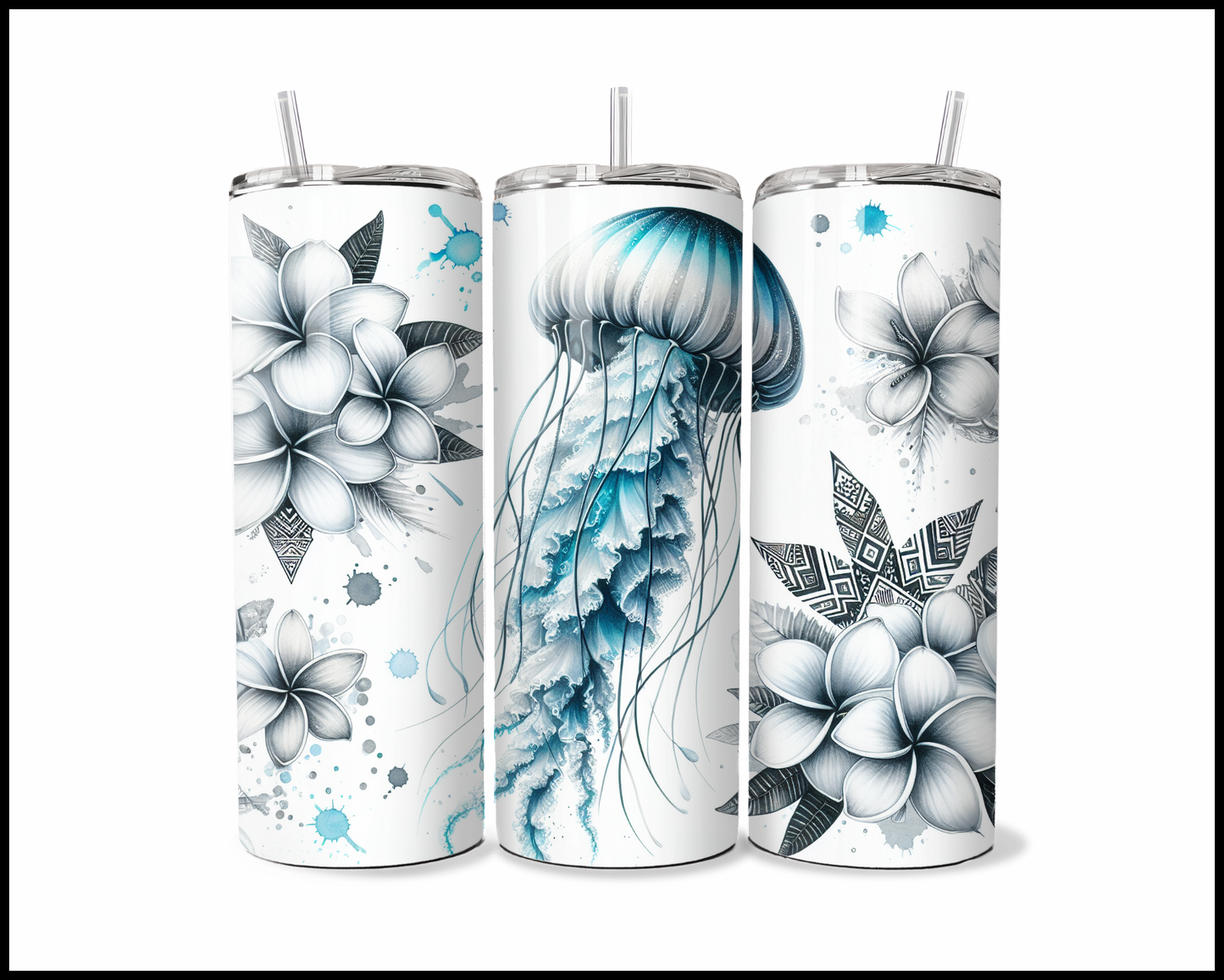 Teal Tides & Tendrils Tumbler (3959)
