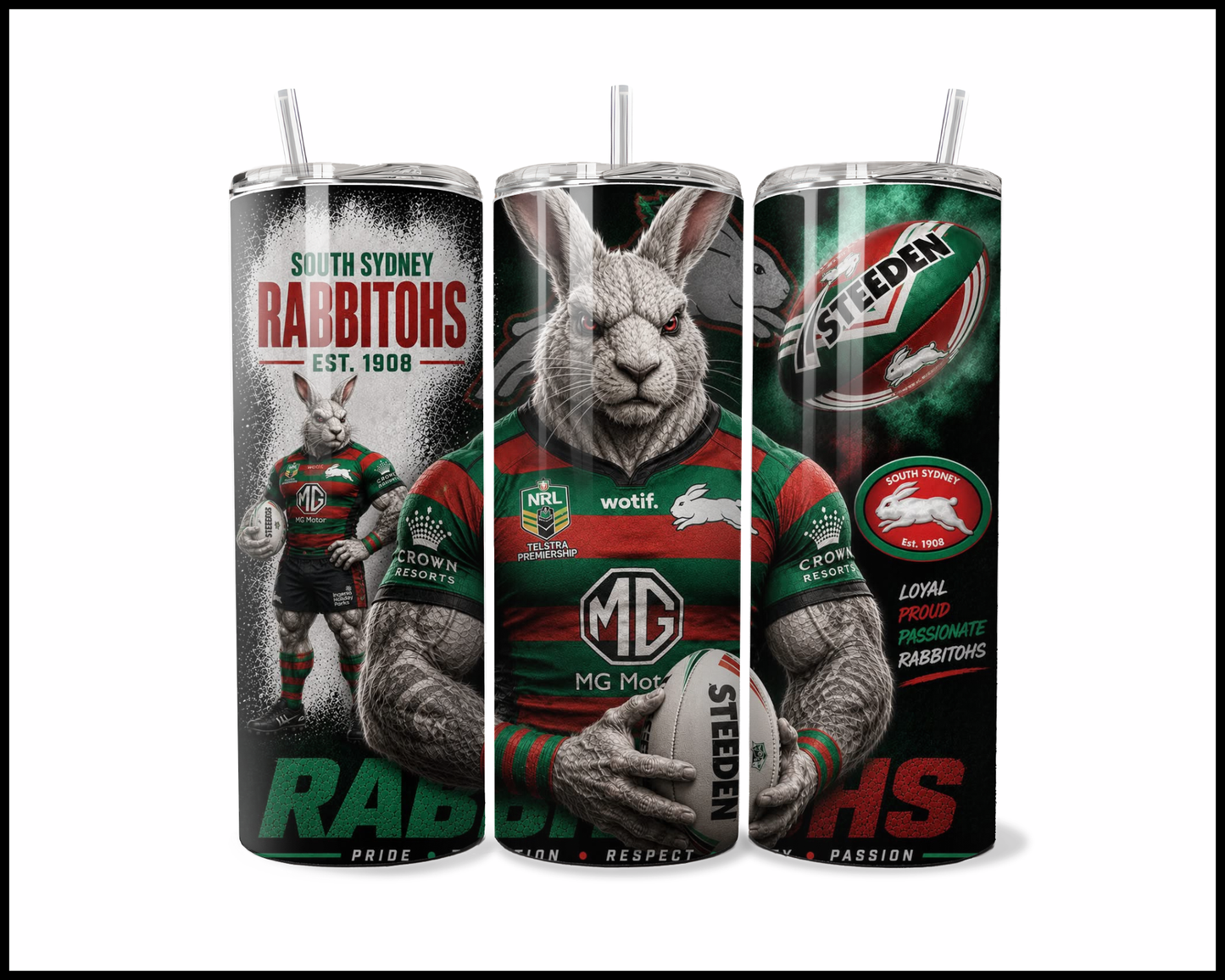 Stainless Steel Tumbler - South Sydney Rabbitohs (5043)