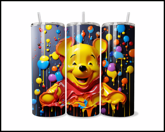 The Neon Honey Bear  Drip Tumbler (1805)