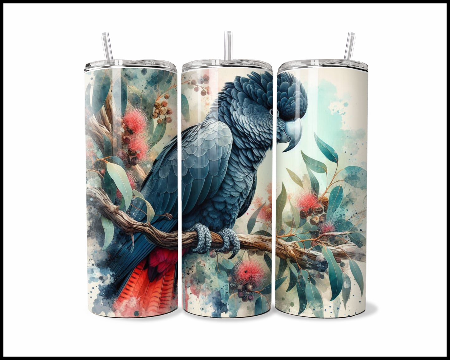 The "Loud & Proud" Black Cockatoo Tumbler (385)