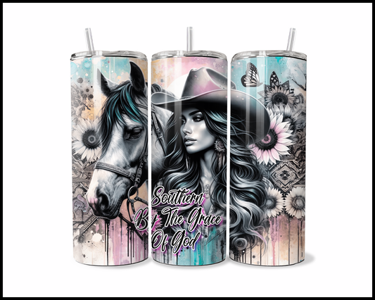 Southern By The Grace Of God Tumbler (3817)