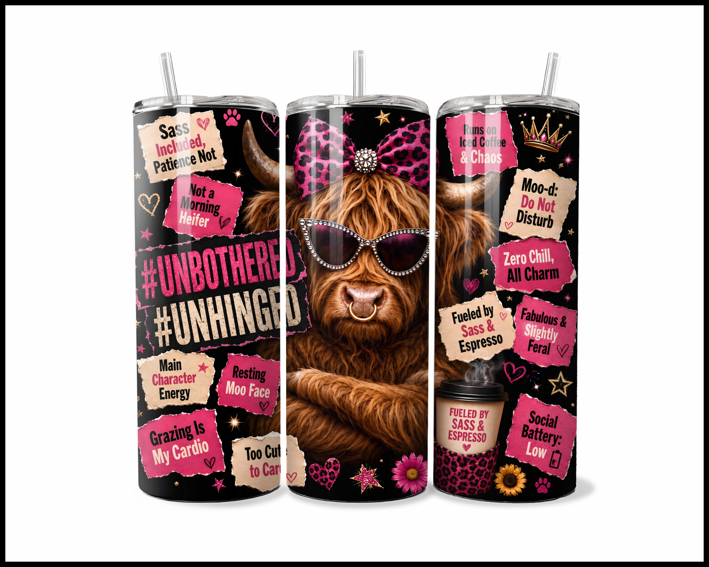 Unbothered Unhinged Tumbler (4390)