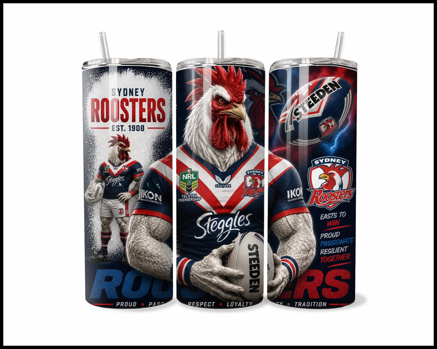 Stainless Steel Tumbler - Sydney Roosters (5044)