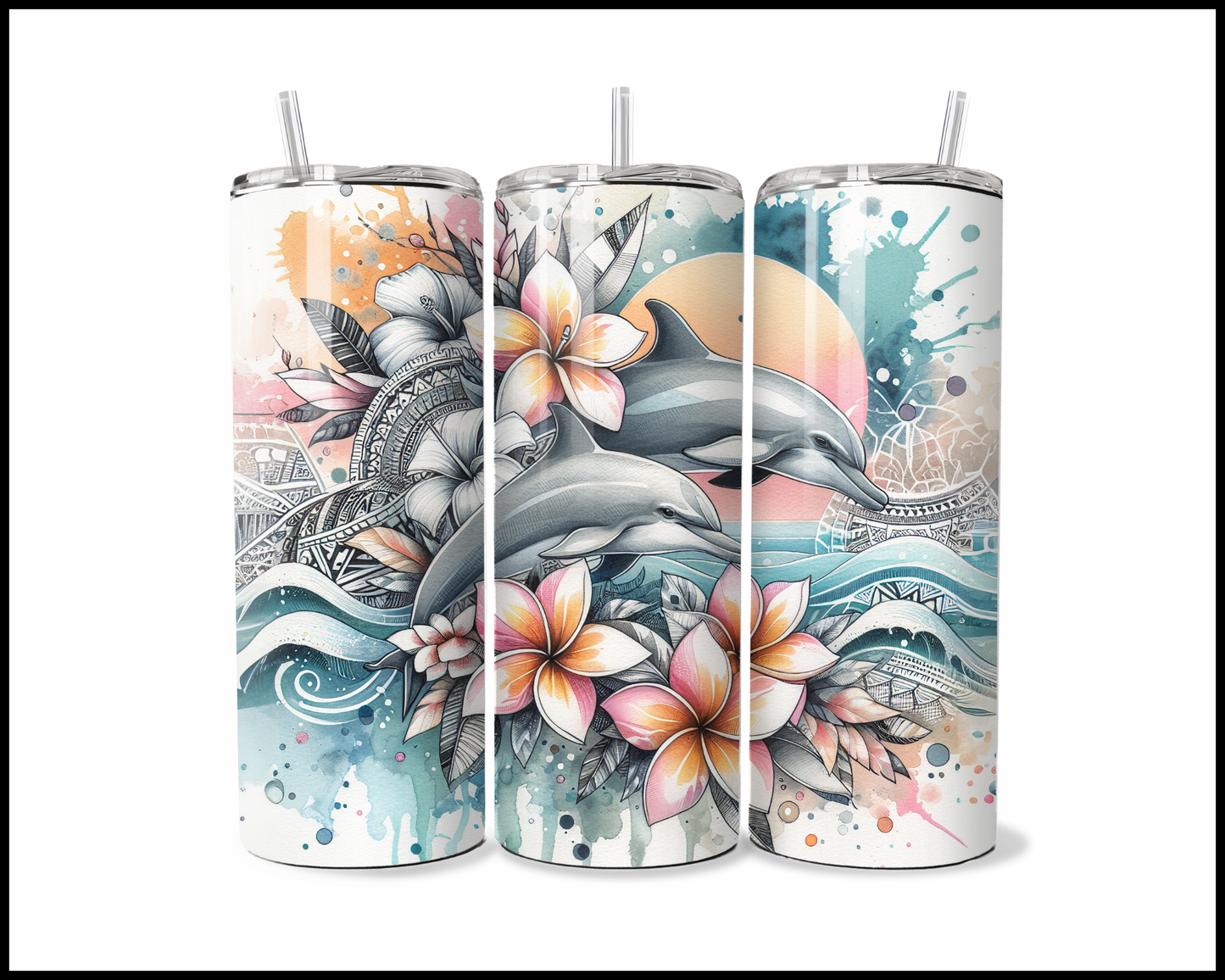 Tropical Dolphin Duo Tumbler (3962)