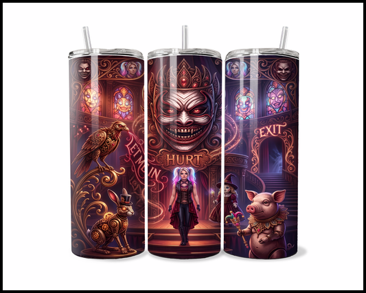 The Fiend & Bliss Twisted Carnival  Tumbler (4737)
