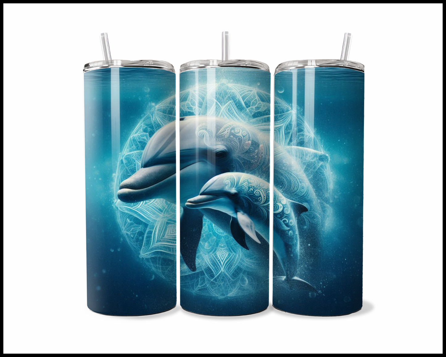 Mandala Dolphin Tumbler (2805)