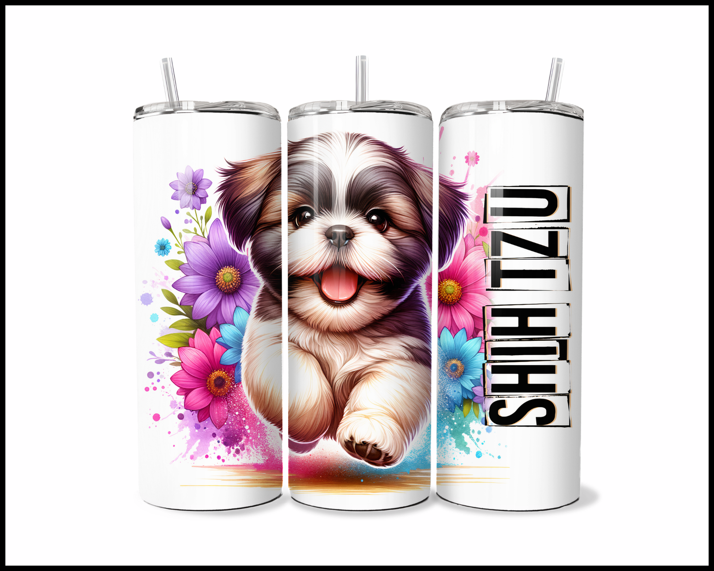 Blooming Shih Tzu Tumbler (2691)