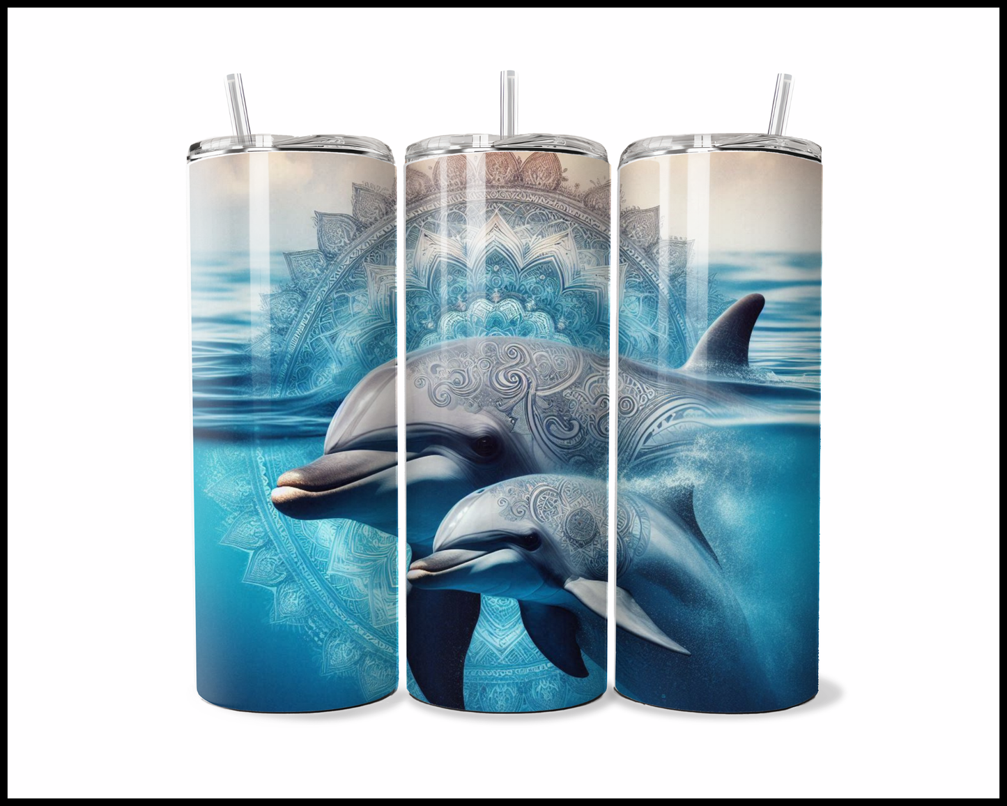 Mandala Dolphin Tumbler (2806)