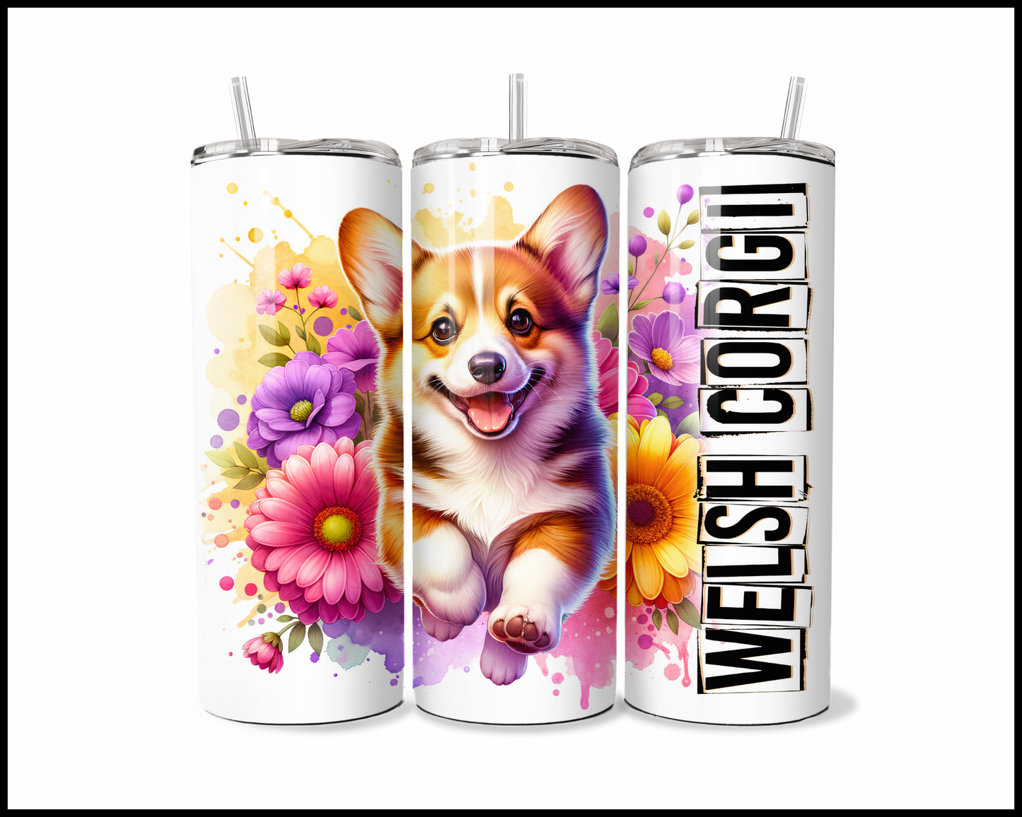 Blooming Welsh Corgi Tumbler (2691)
