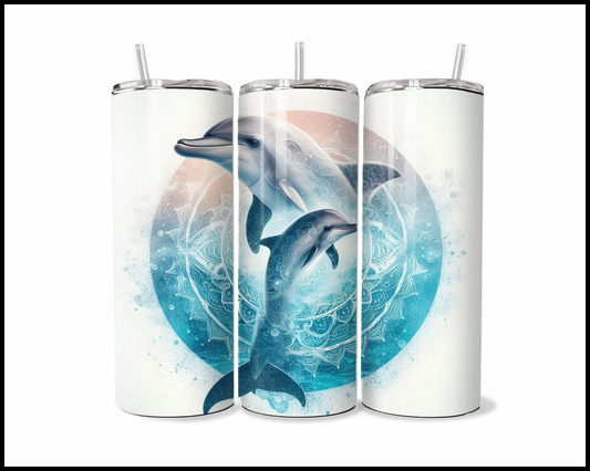 Mandala Dolphin Tumbler (2807)