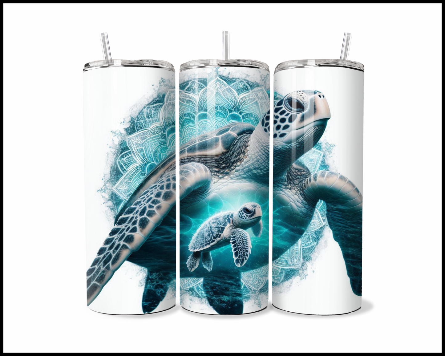 Mandala Sea Turtle Tumbler (2808)