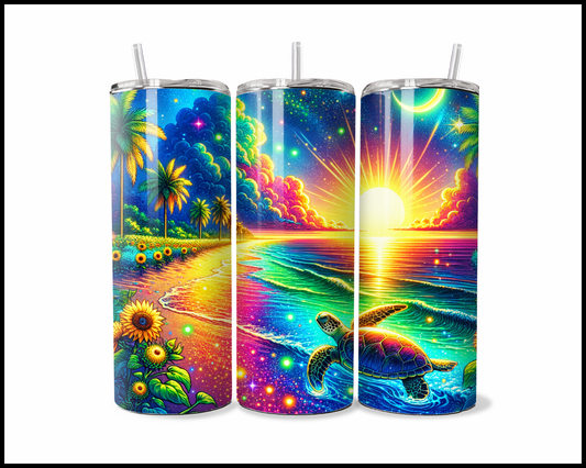 Cosmic Sparkle Paradise Coast Tumbler (3698)