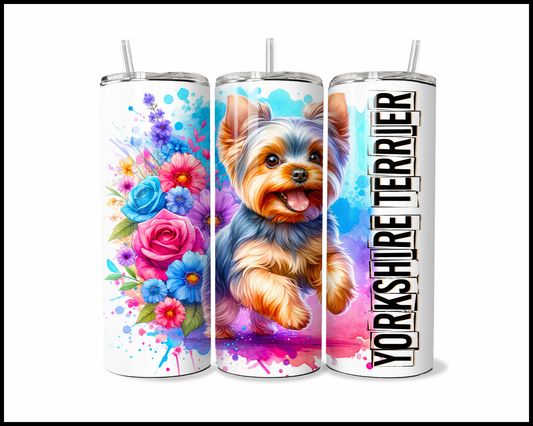 Blooming Yorkshire Terrier Tumbler (2691)
