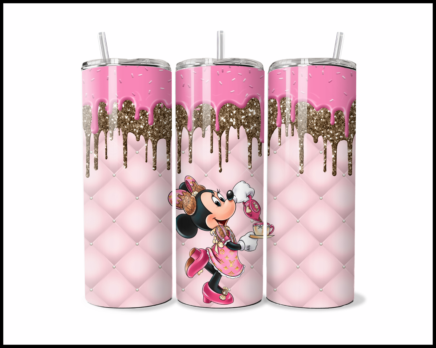 Glitter Drip Tea Party Tumbler (2684)
