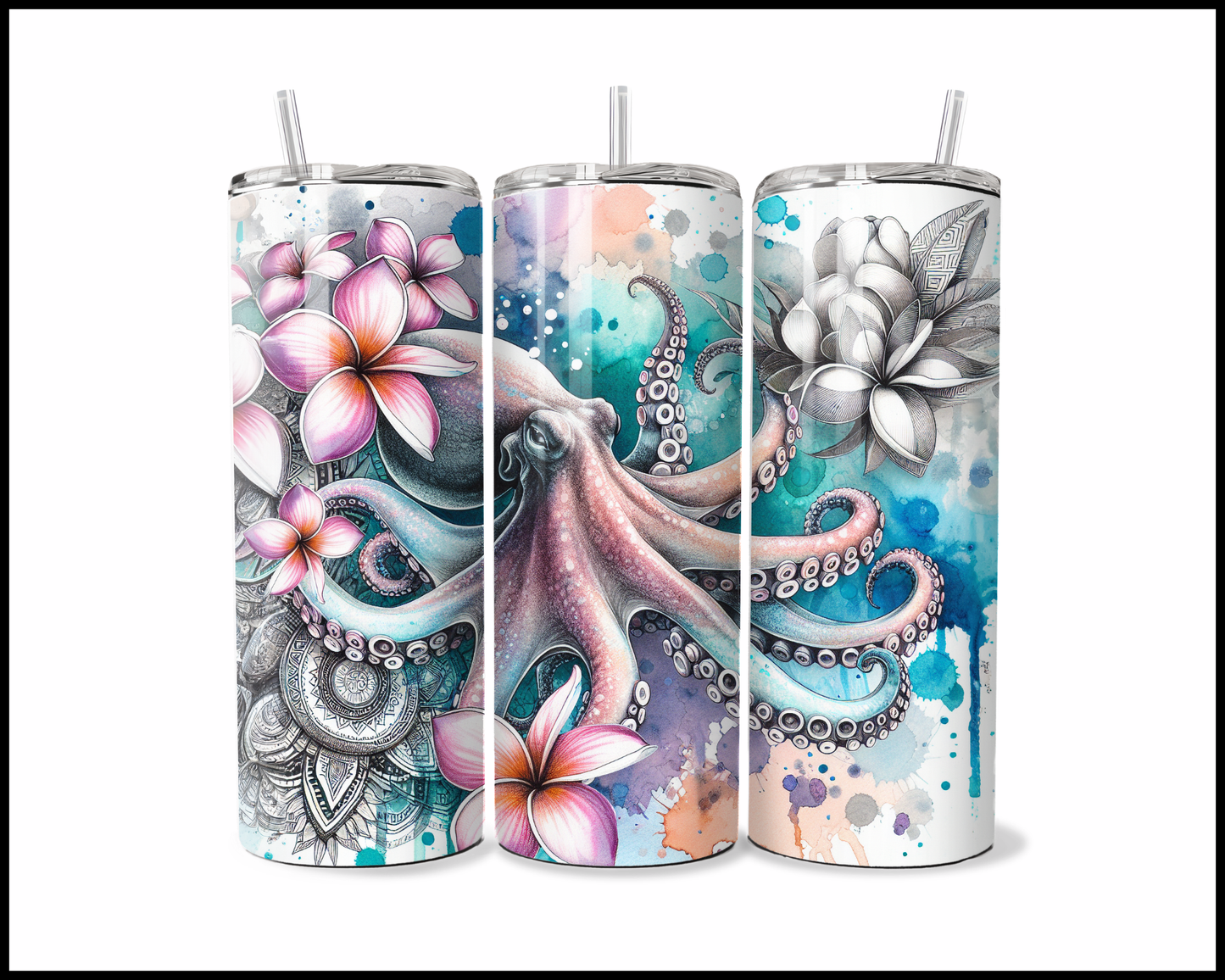 Floral Reef Rider Tumbler (3946)