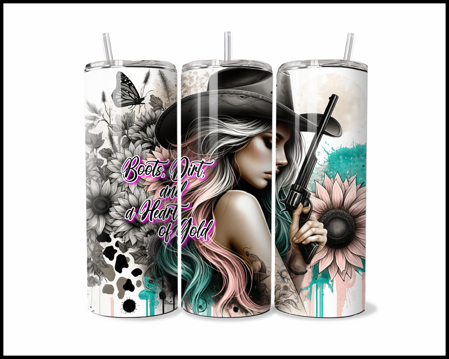 Boots Dirt & A Heart Of Gold Tumbler (3802)