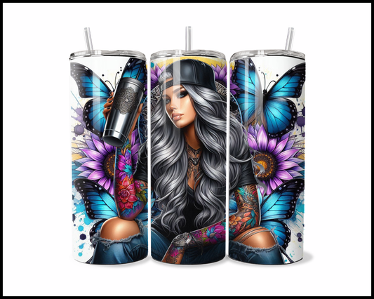 Sunflowers and Ink Tumbler (2546)