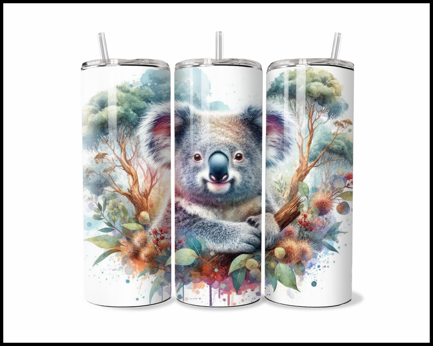 The Blossom & Gum Leaf Koala Tumbler (397)
