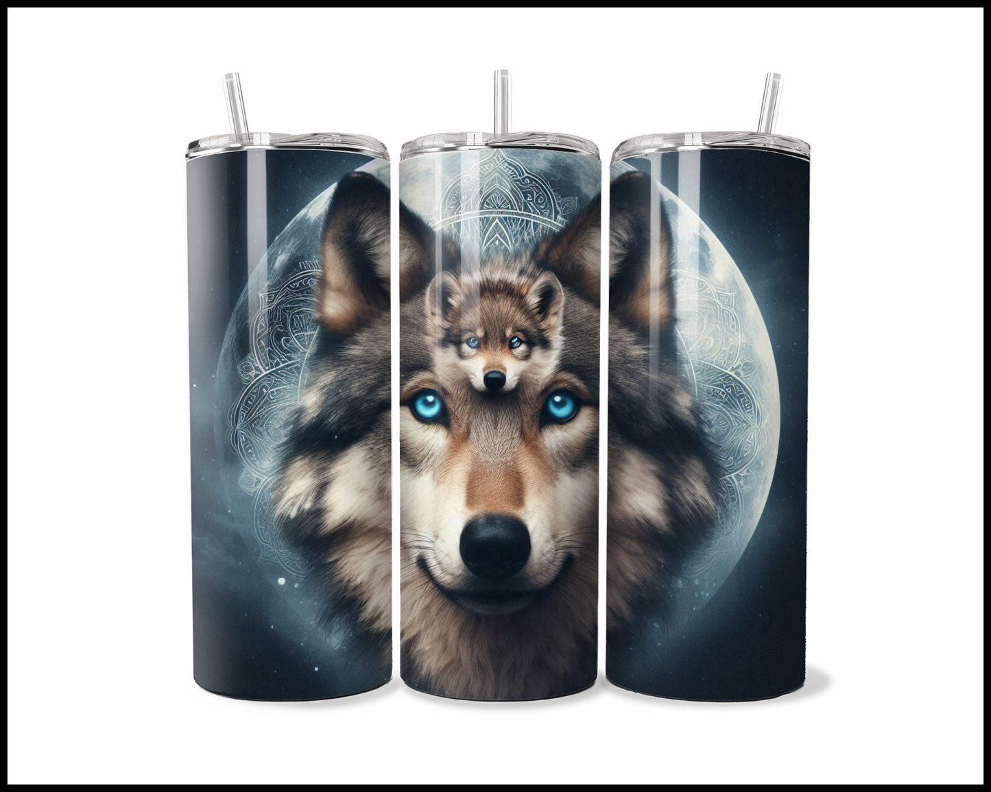 Mandala Wolf Tumbler (2841)