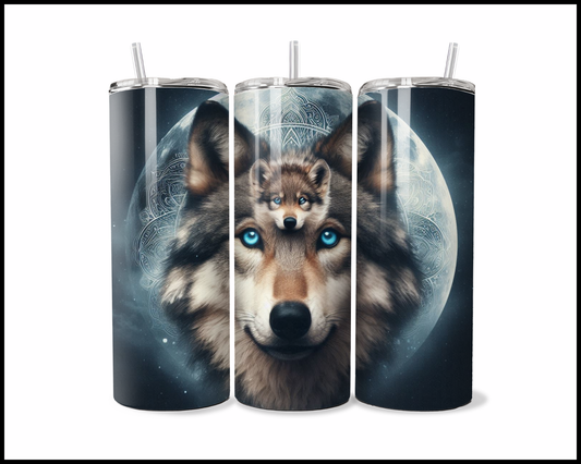 Mandala Wolf Tumbler (2841)