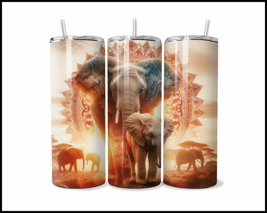 Mandala Elephant Tumbler (2857)
