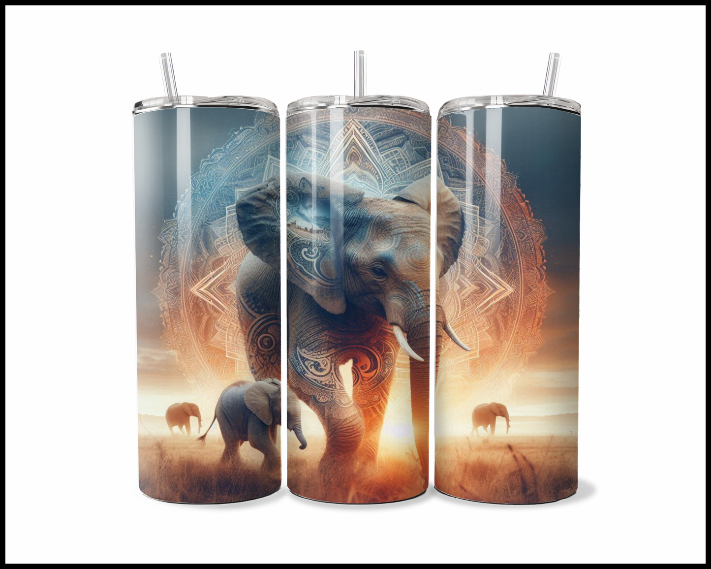 Mandala Elephant Tumbler (2859)