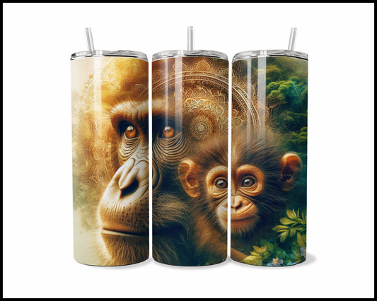 Mandala Chimpanzee Tumbler (2861)