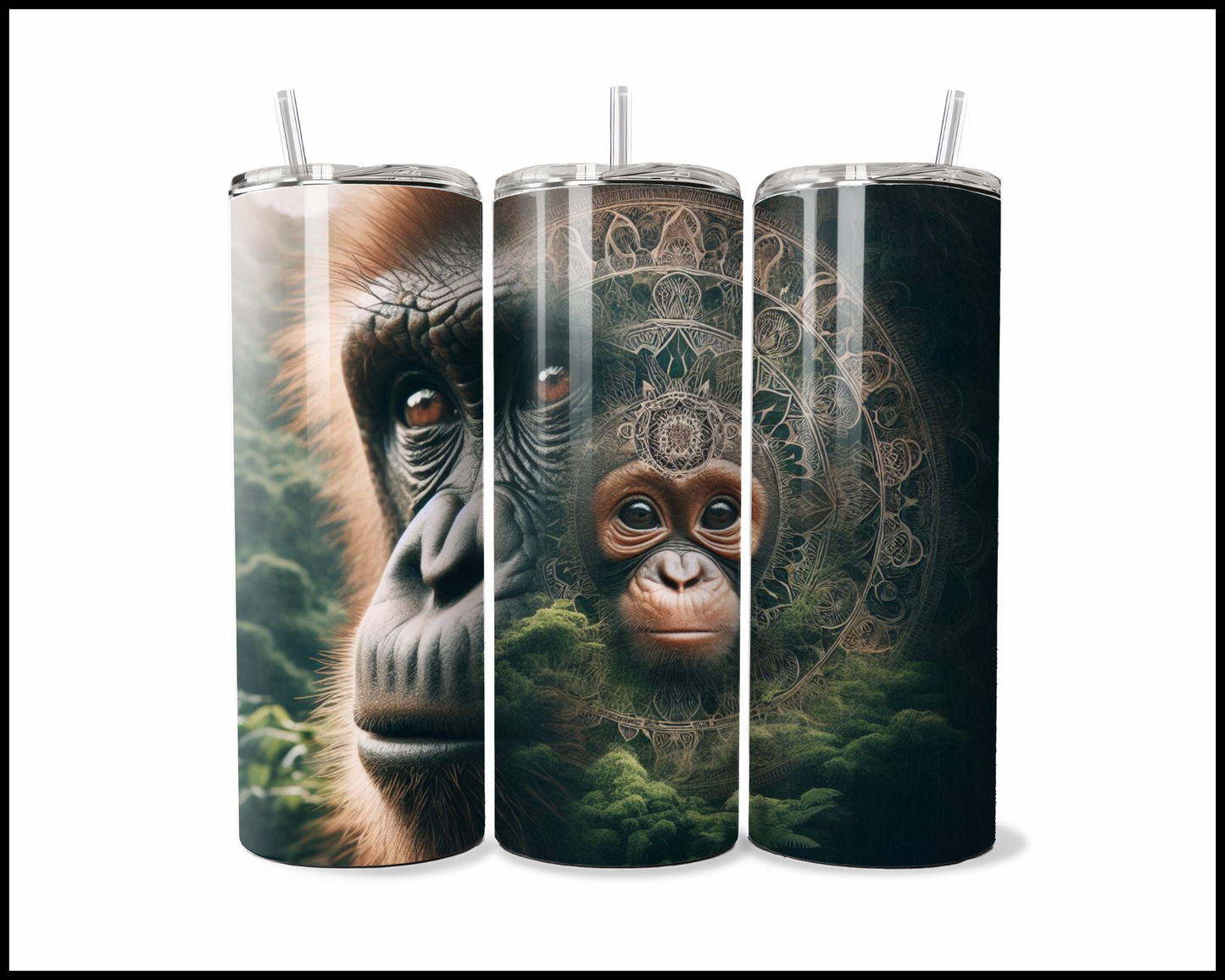 Mandala Orangutan Tumbler (2863)