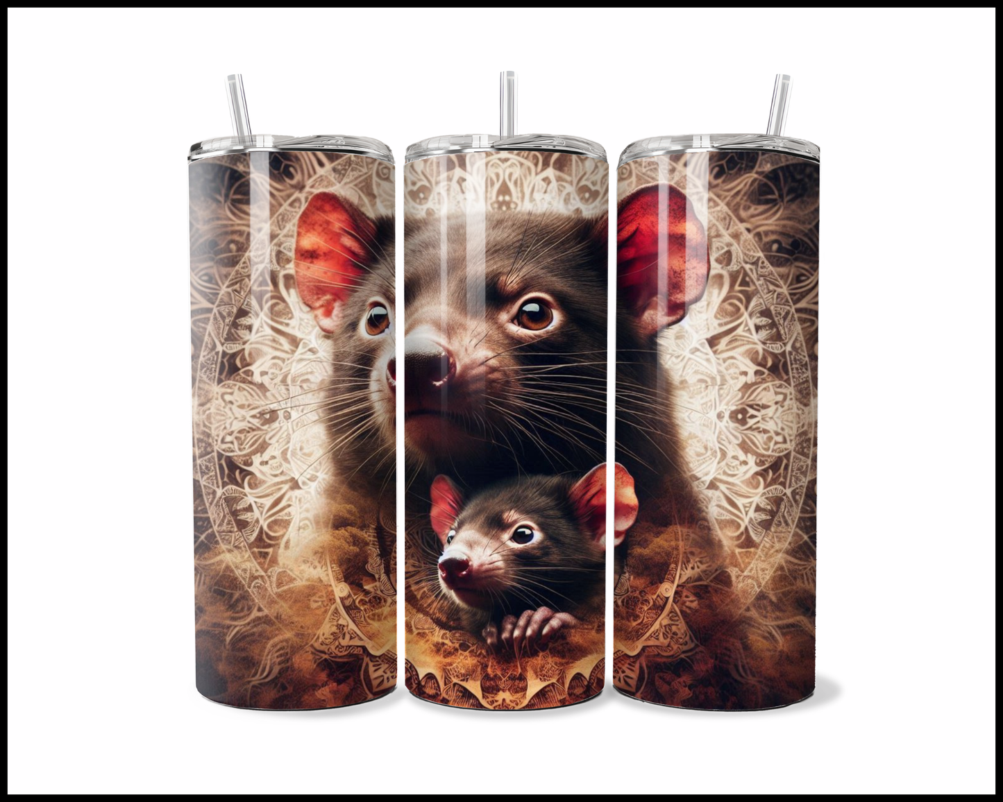 Mandala Tasmanian Devil Tumbler (2719)