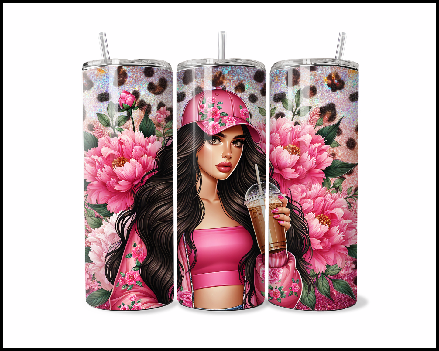 Pink Peony Princess Tumbler (3779)