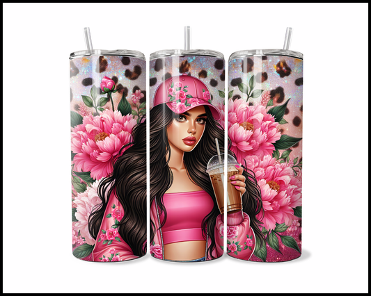 Pink Peony Princess Tumbler (3779)