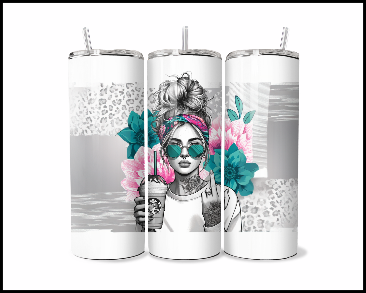 Silver Skies & Wild Blooms Tumbler (2604)